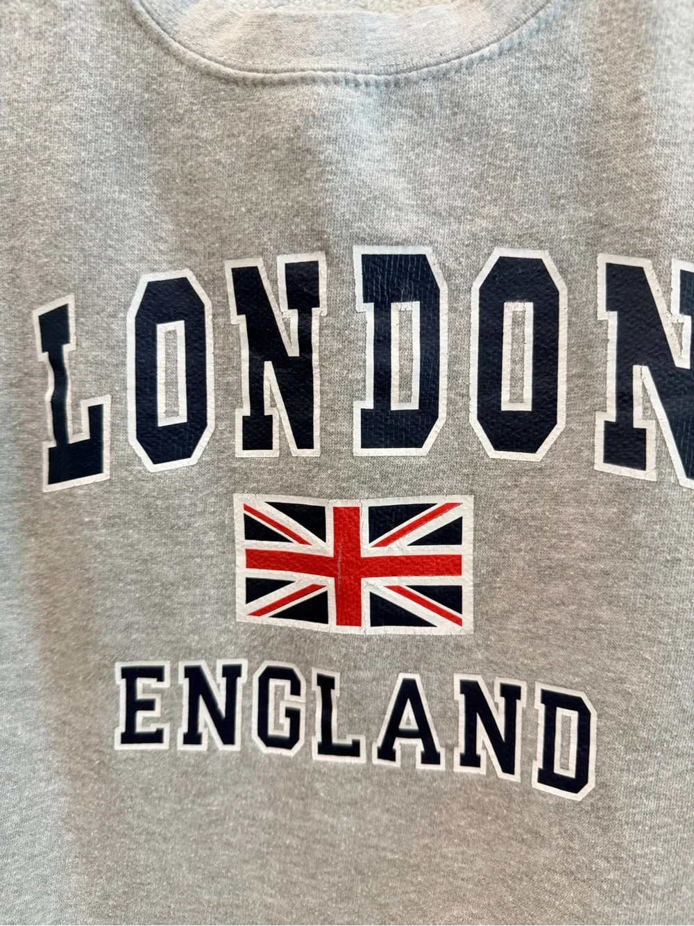 London England Grey Crewneck Sweater - Sports Club - Size Small